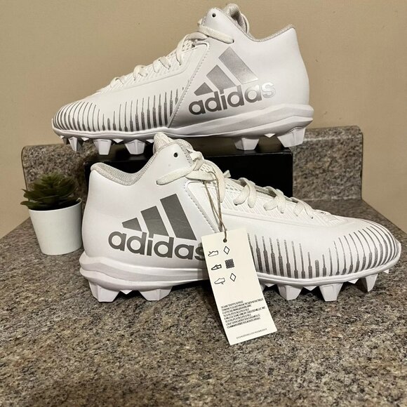 Adidas Freak MD 20 Size 12 Football Cleats White Silver‎ FW3576 - Picture 3 of 7
